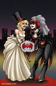 Kate (Batwoman) & Maggie wedding cover   